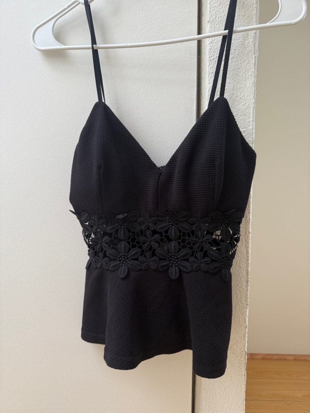 Black peplum top